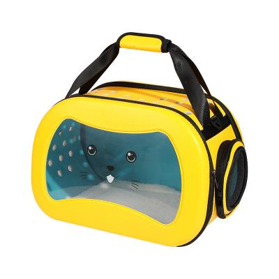 China Pet Stored Cat Dog Carrier Bag Space Capsule Travel Foldable Bag Outdoor Pet Lucency Backpack for sale