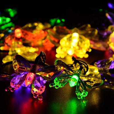 China Garden Solar Fairy Lights Waterproof Strip Light Outdoor Garden Decor Butterfly Led Light Strings for sale