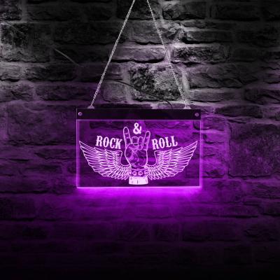 China Novelty Rock and Rock Show Club Logo Neon Signs LED Sign Light Board Bar for sale