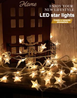 China Pretty New Lightweight Waterfall Star String Christmas Decorations Holiday Star String Lights Outdoor Indoor for sale