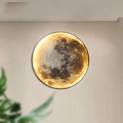 China Modern Indoor Living Room Bedroom Wall Lighting For Hallway Home Aisle Moon Deco Backlit Wall Lamps for sale