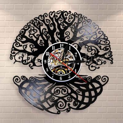 China Music CREATIVE Record Vinyl Modern Indoor Decorative Wall Clock for sale