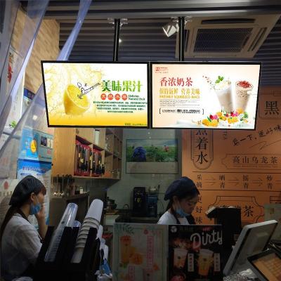 China Aluminum Customized Hanging Display Shop Menu Board Bar Milk Tea LED Menu Advertising Light Box for sale