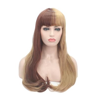 China Yaki Two Color Yaki Straight Hair Synthetic Wig Lace Front Wigs for sale