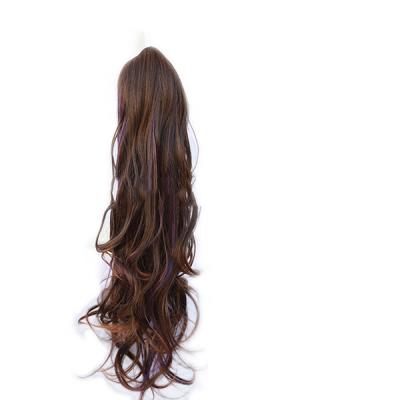 China Long Silky Straight Wave Color Synthetic Wavy Natural Ponytail With Drawstring for sale