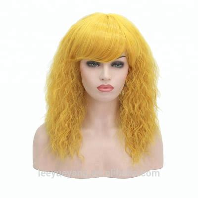 China Long Straight Loose Wave Hair With Bangs Loose Straight Hair With Long Bangs Synthetic Hair for sale