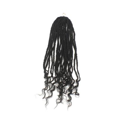 China Wholesale Synthetic Box Braid Twist Crochet Braid Hair Bomb Twist Hair, Black Baby Loop Twists Hair for sale