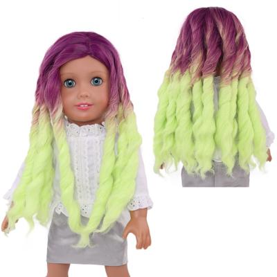 China American Jerry Curl Doll Accessories Doll Wigs Screw Hair Soft Fiber Fits 18 Inch Dolls for sale