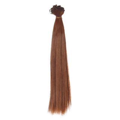 China 25*100cm Heat Resistant Straight Colored Fiber Doll Hair Weft, Synthetic Hair Extensions For Blythe Doll Wig for sale