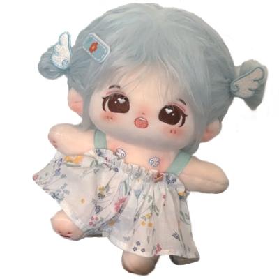 China Cartoon Toy Newly Arrived 20cm Cute Plush Cotton Dolls With Wigs Clothes And Shoes As A Gift For Kids for sale