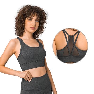 China HOPEUP Women's Breathable Soft Sports Bra Top Women Crop Top Gym Tank Top Modest Active Wear Fitness Wear Sport Wear for sale