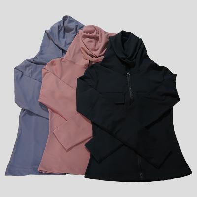 China Meicofy New Design Breathable Elastic Slim Long Sleeve Sports Jacket Casual Hoodie For Women Yoga Wear Sport Fitness for sale