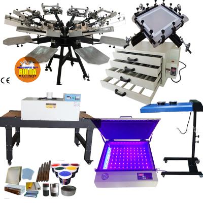 China T-shirt printing machine heavy duty micro registration screen printer NS808-HD screen printer full set 8 color heavy duty micro registration for sale