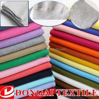 China Flame Retardant 100% Cotton Knitted 2x2 Rib Cuff Fabric, Knitting Rib Cuff T-shirt Collar Knitting Fabric for sale