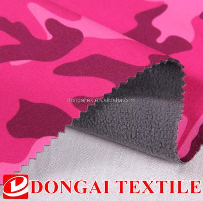 China Waterproof Super-tech Stretch Polyester Windproof Camouflage Printed Softshell Fabric for sale