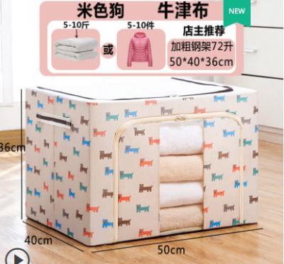 China Large Waterproof Foldable Waterproof With Zipper Oxford Cloth Cloth Storage Box for sale