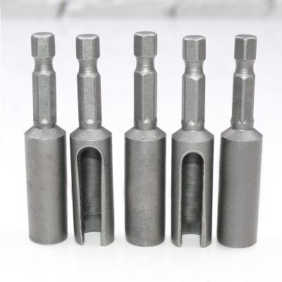 China Quick Speed ​​Drilling 1/4 Inner Hex Open Socket 65/80/100/120/135mm Deepen and Lengthen Pneumatic Wind Batch Quick Socket for sale