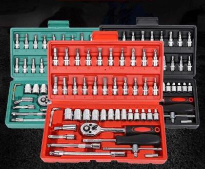 China Portable 46Pcs Heavy Duty Hand Hardware Tools Look Up Dispenser/Agent Hardware Set Hand Tools Copper Steel Body Window for sale