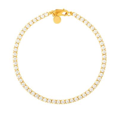 China FASHIONABLE Hot Selling Minimalist Gemnel 925 Tennis Diamond 18k Gold Sterling Silver Chain Bracelet for sale