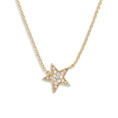 China FASHIONABLE Trendy Minimalist Star Diamond Pendant Necklace 925 Jewelry for sale