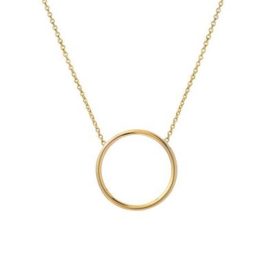 China Fashionable Jewelry 316l Circle Stainless Steel Custom Pendant And Necklace for sale