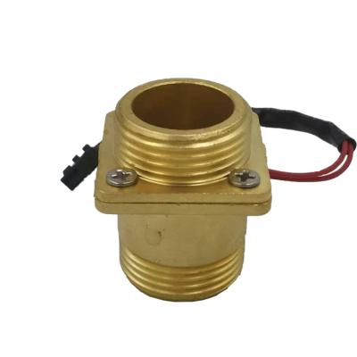 China 1 Inch Large Gauge Brass Water Flow Control Switch DC 5V-24V Brass Magnetic Water Flow Switch for sale