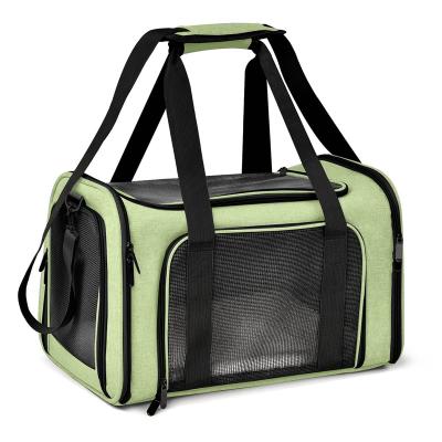 China Custom Approved Dog Stored Color Foldable Portable Soft Pet Logo Carrier Cat Travel Bag for sale