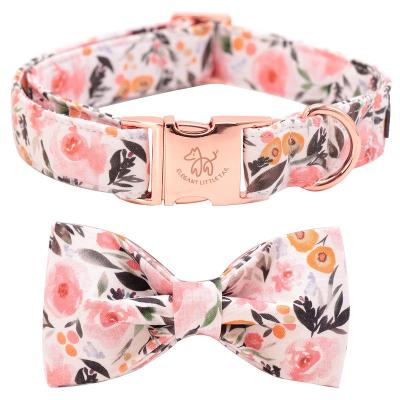 China Lights Free Design Eco-friendly Soft Polyester Custom Printed Dog Collar Wholesale for sale