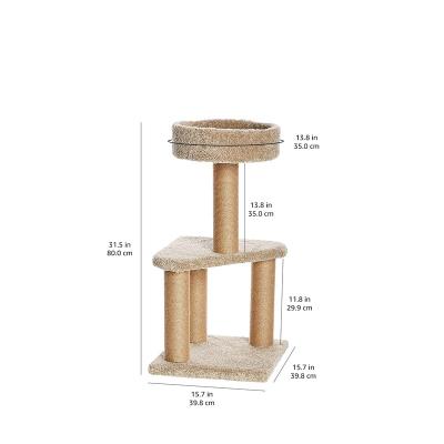 China Amazon Breathable Basics Cat Activity Tree With Scratching Posts Cat Tree Wood for sale