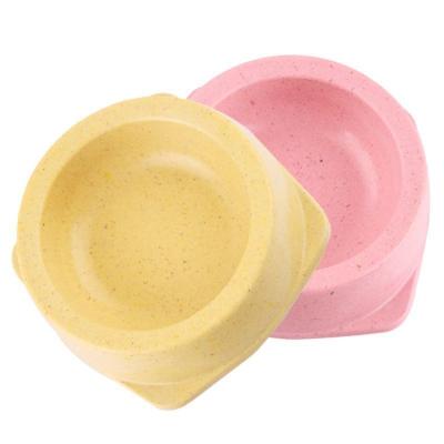 China Stain Supply Candy Color Pet Bowl Round Single Viable Environmental Protection Pet Bowl Dog and Cat Bowl for sale