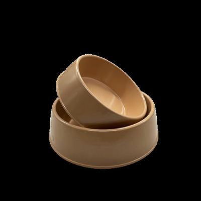 China New Style Bamboo Fiber Pet Bowl Round Dog Cat Bowl Non-Slip Bottom Environmentally Sustainable Pet Bowl for sale