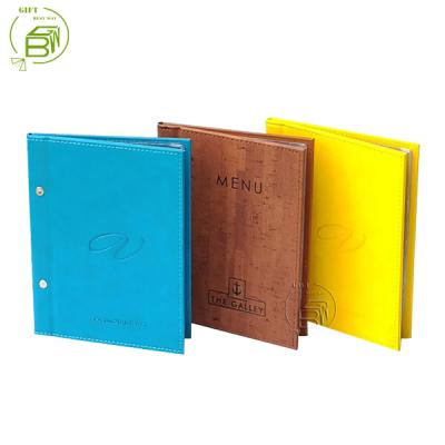 China Wholesale high quality competitively priced restaurant menu covers, menu cover black leather, beautiful menu cover for sale