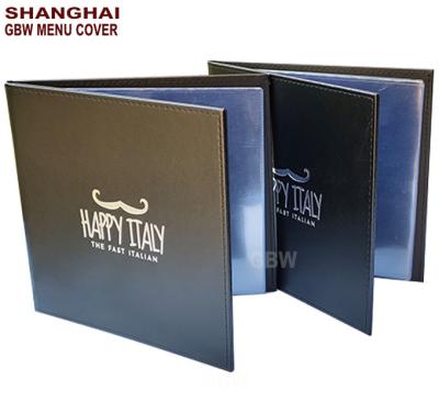 China High Quality Drinks List Cover A4 Menu Folder Menu Holder Burgundy Leather 1128 Menu Cover for sale