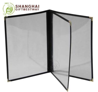 China Clear Promotional Clear Menu Cover 8.5