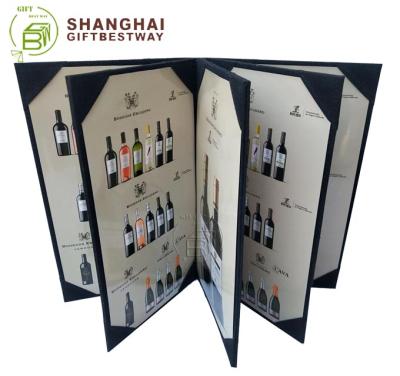 China Stylish Cover A4 Menu Holder Leather Restaurant Menu Book for sale