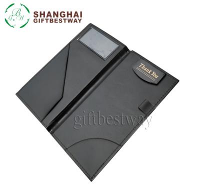 China Smallest MOQ High Quality Hotel Restaurant PU Hotel Note Leather Folder for sale