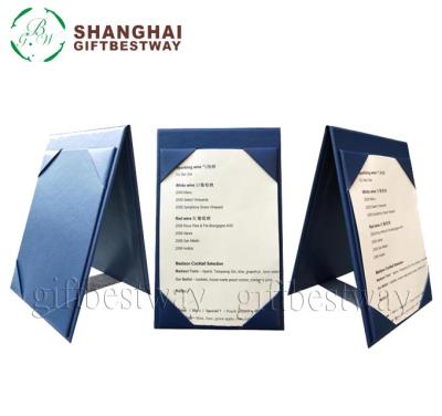 China High Quality Reataurant Bar Double Sides 4x6inches Table Stand Menu Holder For Restaurant Table Tent Menu Cover for sale