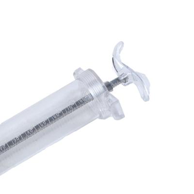 China luer-lock adapter export veterinary type equip plastic steel continuous syringe animal vaccine injector syringe for sale