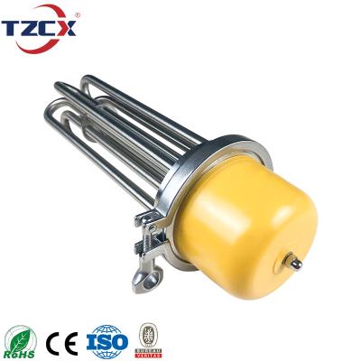 China Energy Saving CE Certified TZCX Brand Customized Stainless Steel Tri Flange Electric Heating Element For Tank for sale