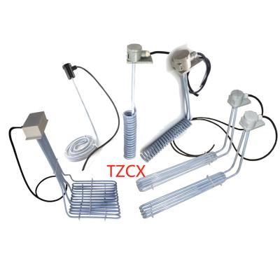 China Custom Electric Hotels TZCX Brand Tubular PTFE Coated Immersion Heater Corrosion Resistant For Liquid Tank for sale