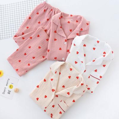 China 2022 Newest 100 QUICK DRY cotton women long sleeve pajamas set lounge wear pajamas for women nightgown for ladies for sale