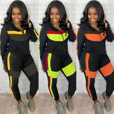 China 2022 Fashion Style 3 Colors Casual Top Crop Hoodie MS Custom Logo 2022 Two-Piece Jogger Set Women for sale