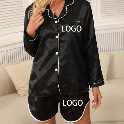 China Hot Selling Custom Made MS 2022 QUICK DRY Women Lounge Wear Sets SILK Nightgown For Ladies Sleepwear Women Sets Ladies Night Suit for sale