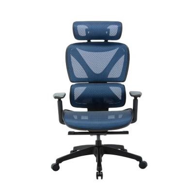 China Adjustable& EU Mesh Swivel Chair Fabric Swivel Chair Luxury Ergonomic Office Rotation Chairs With Headrest for sale