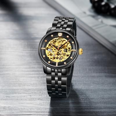 China Wholesale Custom Stainless Steel Waterproof Skeleton 316L Cavity Water Resistant Logo Luxury 5Bar Automatic Movement Mechanical Watch for sale