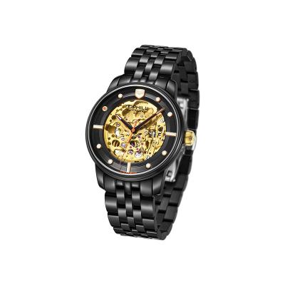 China OEM Brand Water Resistant Logo Luxury 5Bar Cavity Custom 316L Stainless Steel Waterproof Skeleton Mens Automatic Movement Mechanical Watches for sale