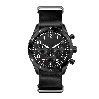 China Chronograph Wholesale OEM Custom Brand Logo Luxury Fashion 5Bar Waterproof 316L Stainless Steel Multifunctional Mens Quartz Watches For Men for sale