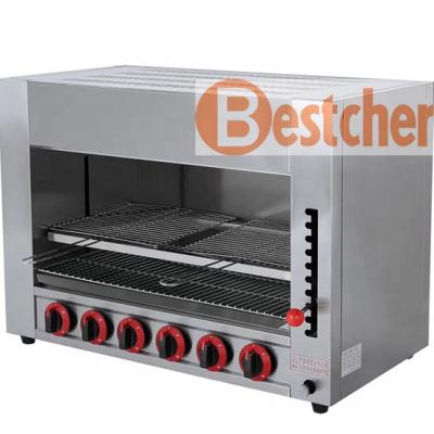 China 6 Burner BESTCHER CATERING EQUIPMENT, COMMERCIAL ELECTRIC SUPPLY Salamander EQUIQPMENT, CE, ROHS, IEC, EMT 42TU/hr Gss SAA for sale