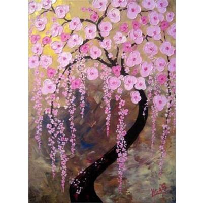 China Modern 5D DIY Diamond Painting Full Drill Round Gem Art Diamond Paint by Numbers Cross Stitch SAKURA Mosaic Kit for sale