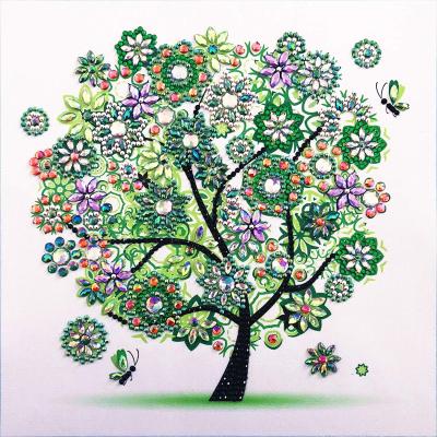 China Modern 5D DIY Diamond Painting Spring Plant Tree Special Shaped Gem Art Diamond Paint by Numbers Cross Stitch Mosaic Kit for sale